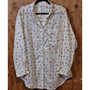 American Eagle Outfitters Shirt Women's Large Floral Cottagecore Prairiecore